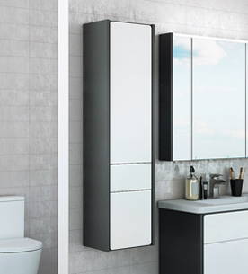 Шкаф-пенал Roca Ronda белый глянец, антрацит, L ZRU9302966 - 0