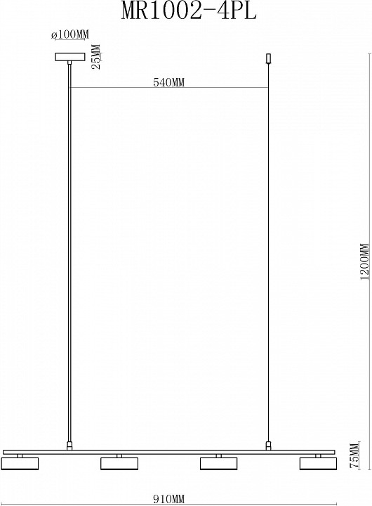 Подвесной светильник MyFar Milla MR1002-4PL - 2