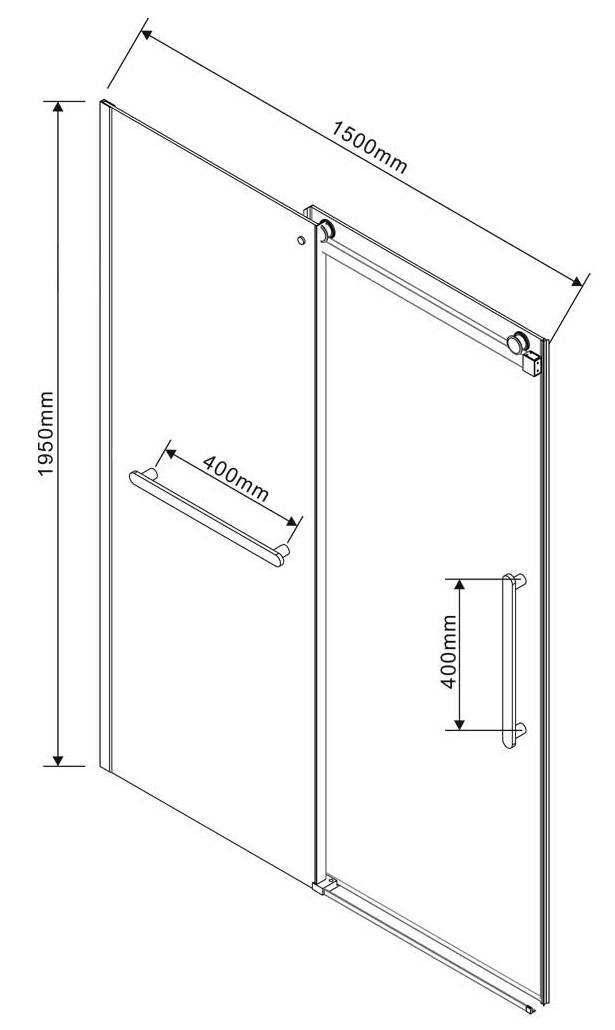 Душевая дверь в нишу Vincea Como Soft 150х195 профиль хром стекло прозрачное  VDS-1CS150CL - 10