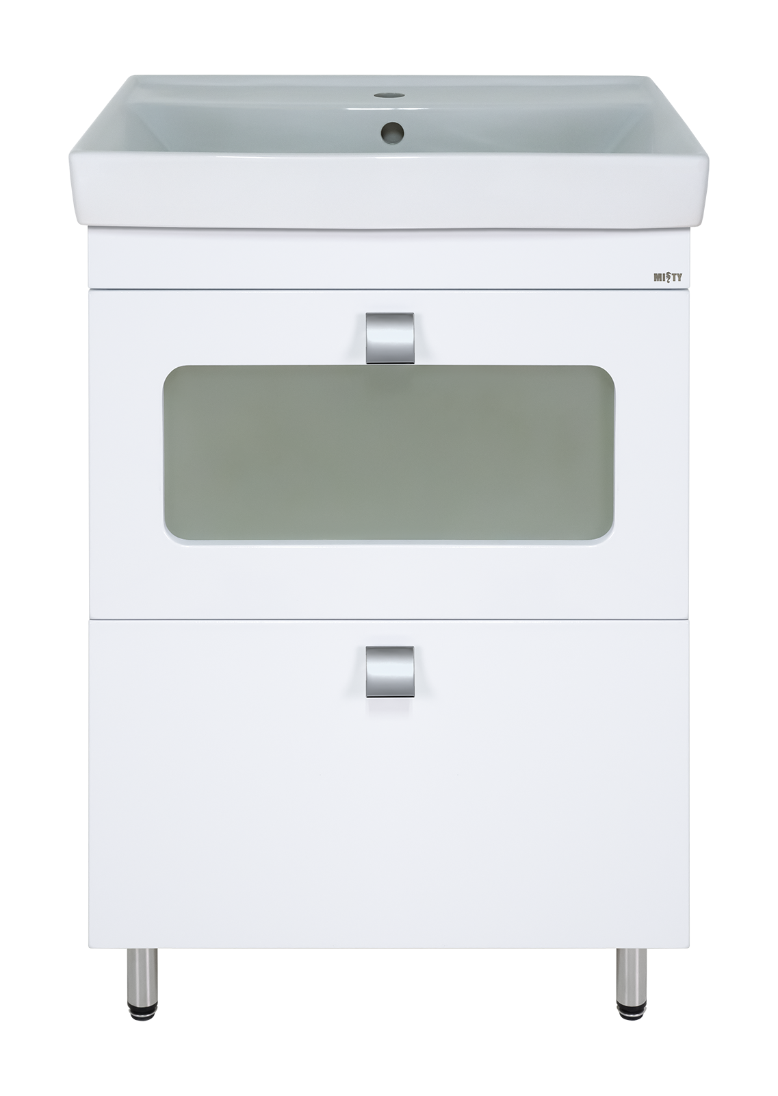 Тумба с раковиной Misty Урал 60 белый - 0