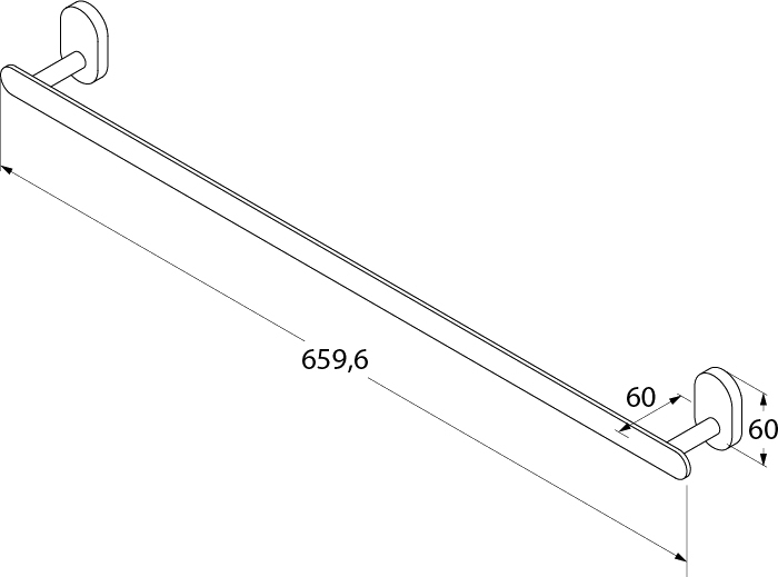Полотенцесушитель одинарный, латунь, Mirro Plus, IDDIS, MRPSB10i49 - 1