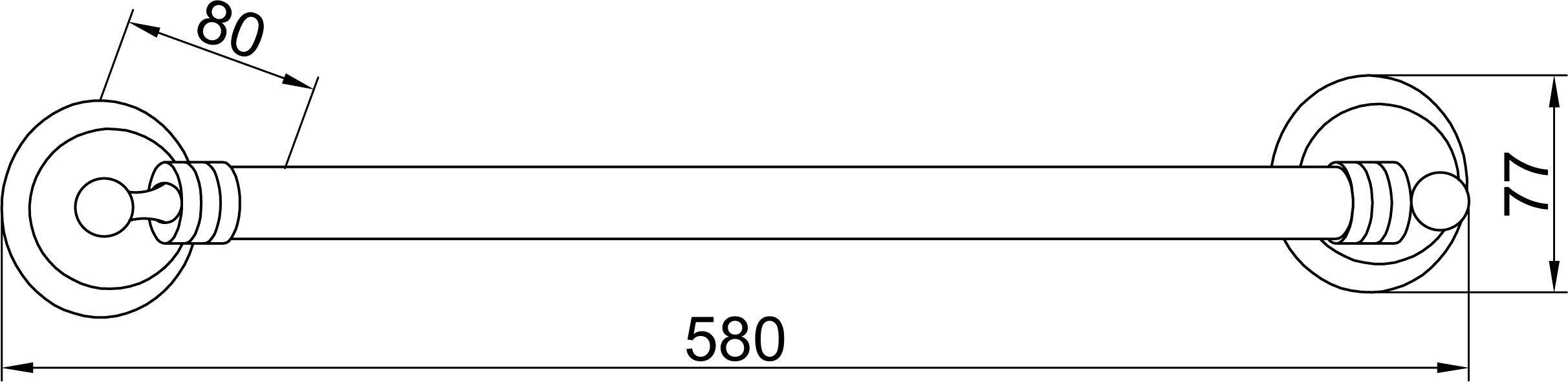 Полотенцедержатель Boheme Hermitage Bronze 10321 - 1