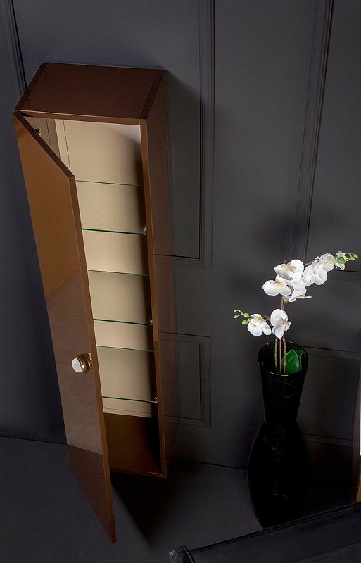 Шкаф - пенал Armadi Art NeoArt 35 подвесной темно - коричневый 834-DB - 5