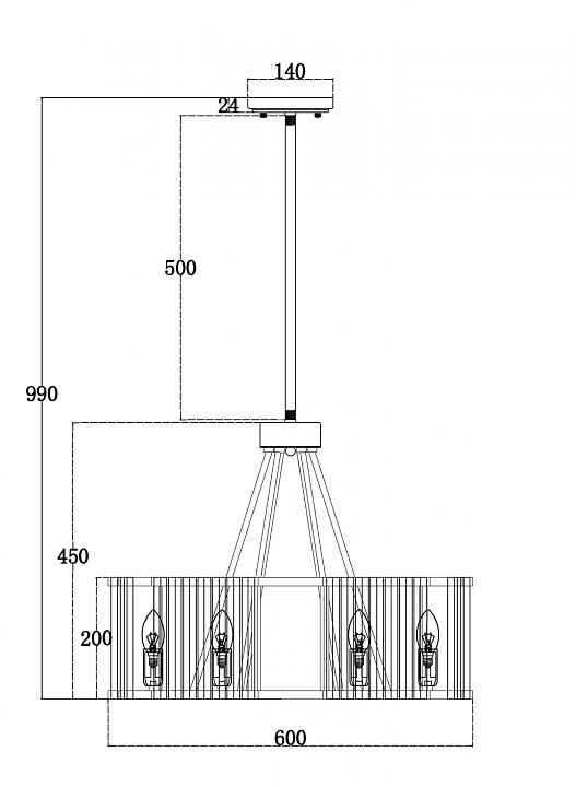 Подвесная люстра Maytoni Solar MOD087PL-06G - 2