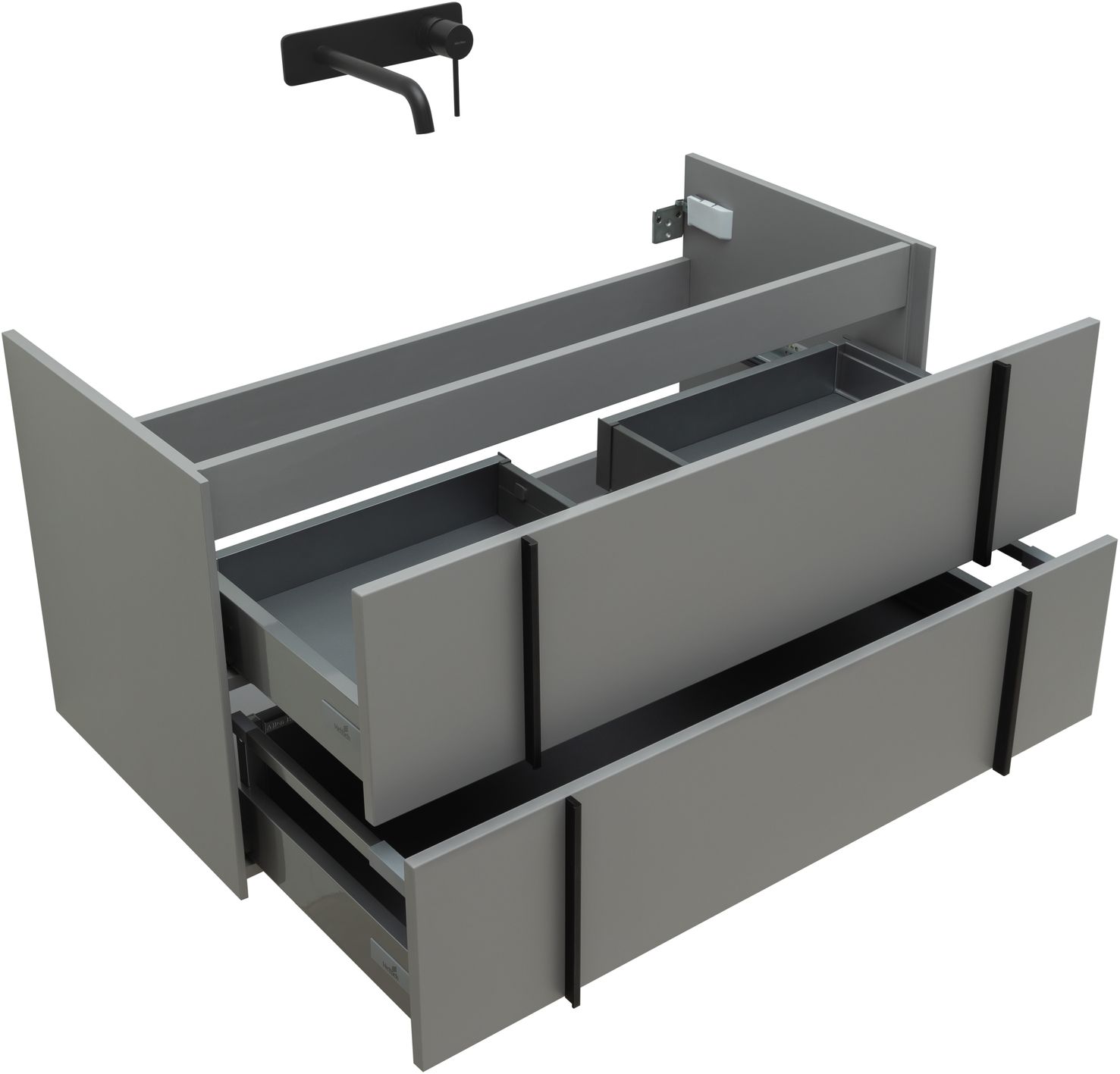 Тумба под раковину Allen Brau Reality 100 серый матовый 1.32007.PGM - 7