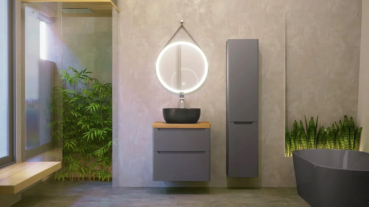 Тумба для комплекта Jorno Wood 60, серая Wood.01.60/P/GR - 2