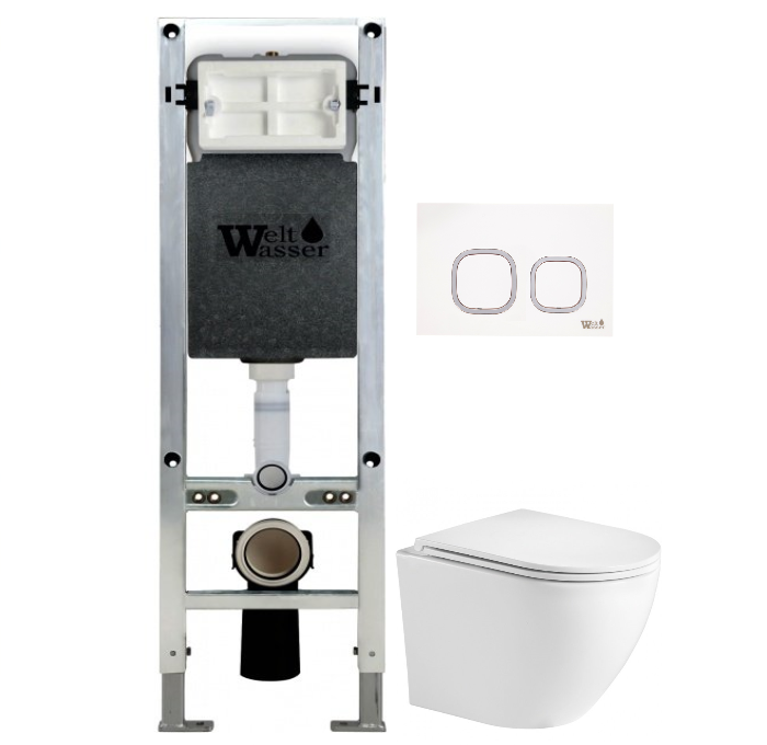 Комплект Weltwasser AMBERG 350 ST + MERZBACH 004 GL-WT + AMBERG RD-WT  10000006545 - 0