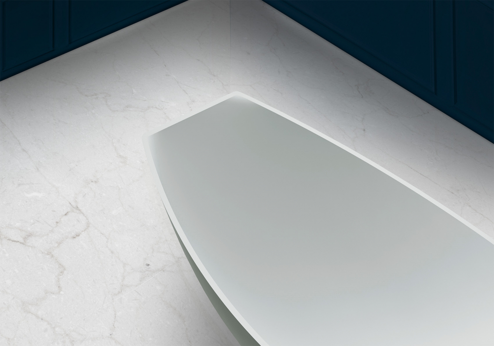 Ванна из искусственного камня Abber Stein 180х80 белый матовый AS9610 - 4