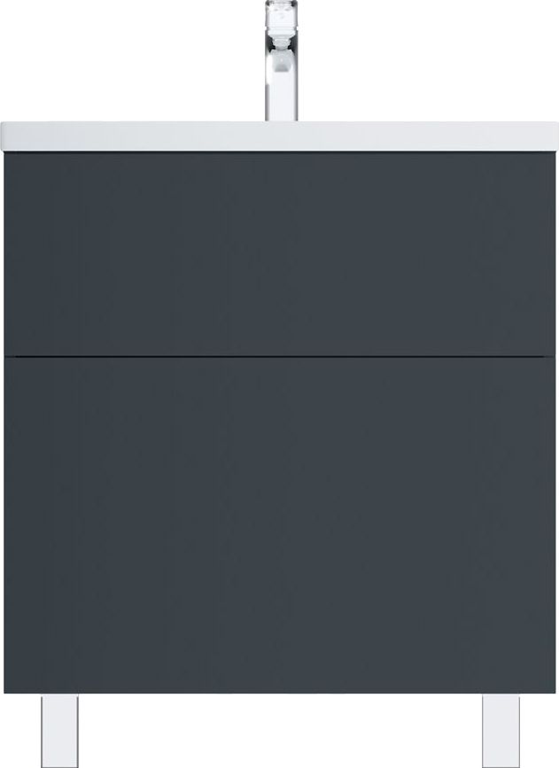 Тумба для комплекта AM.PM Gem 75 графит матовый, напольная, с 2 ящиками M90FSX07522GM32 - 5