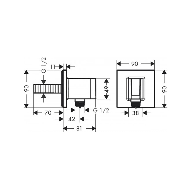 Шланговое подключение Hansgrohe FixFit E белый матовый 26889700 - 1