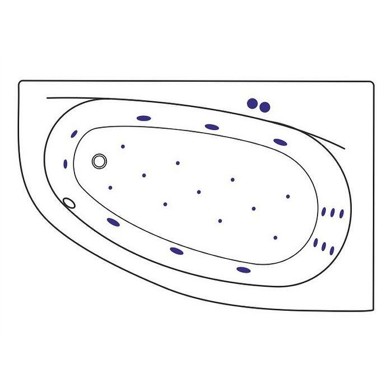 Акриловая ванна Excellent Kameleon 170x110 белая бронза правая с гидромассажем WAEX.KMP17.ULTRA.BR - 4