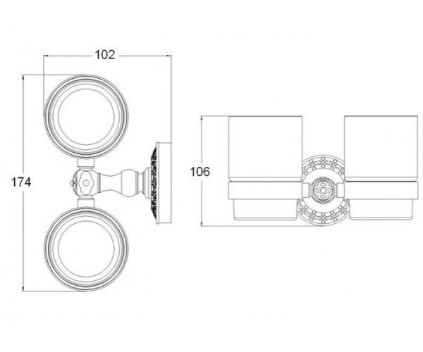 Стакан Zorg Antic AZR 04 BR двойной - 1