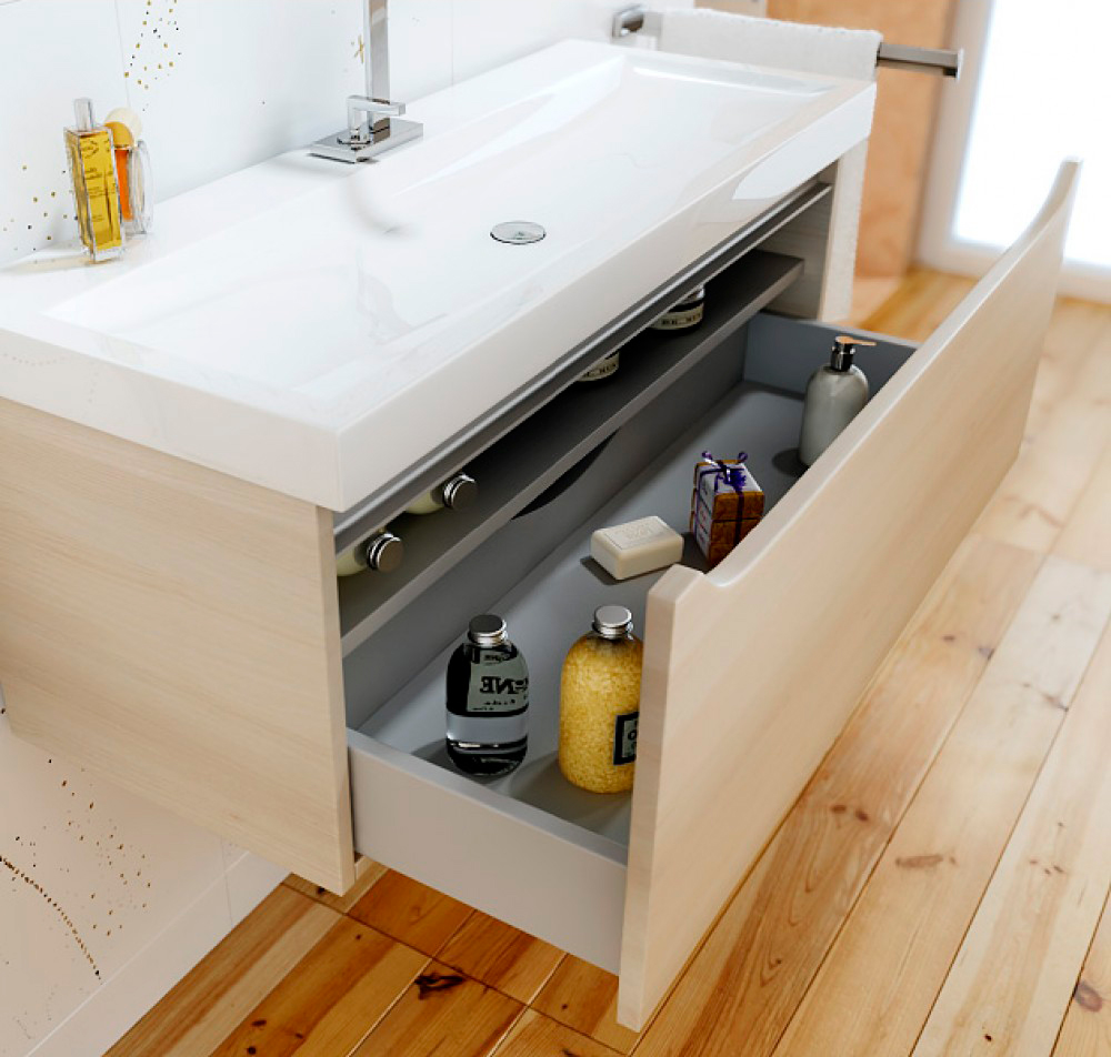 Тумба с раковиной Aqwella 5 stars Верона 100 акация - 2