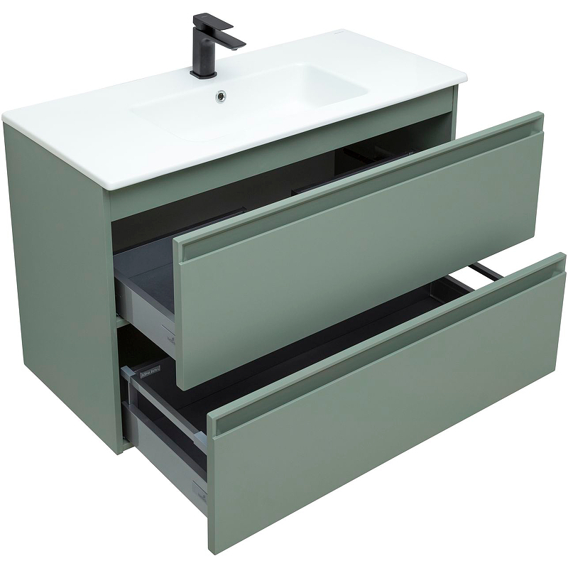 Тумба под раковину Allen Brau Eclipse 100 серо - зеленый матовый 1.E1003.CGM - 7