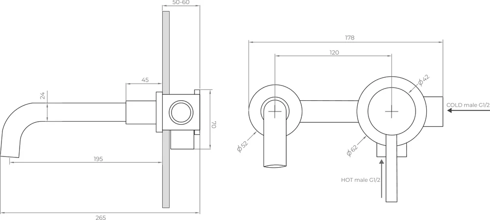 Смеситель для раковины RGW Shower Panels хром 51140547-01 - 3