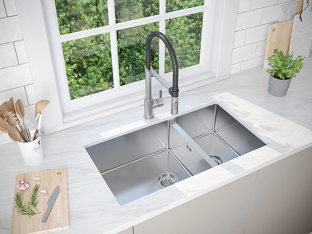 Мойка кухонная Paulmark Axel 78 брашированная сталь PM227844-BS - 2