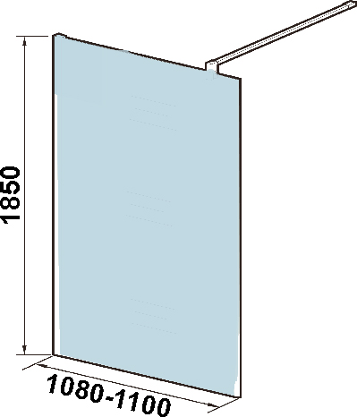 Душевая перегородка Weltwasser WW400 110G-1 110х185 хром  10000002940 - 2