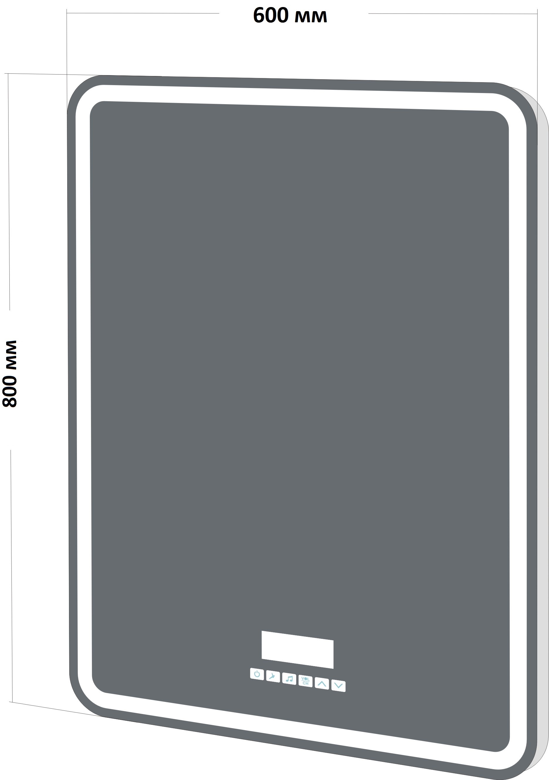 Зеркало BelBagno SPC-MAR-600-800-LED-TCH-RAD с bluetooth, термометром и радио - 4