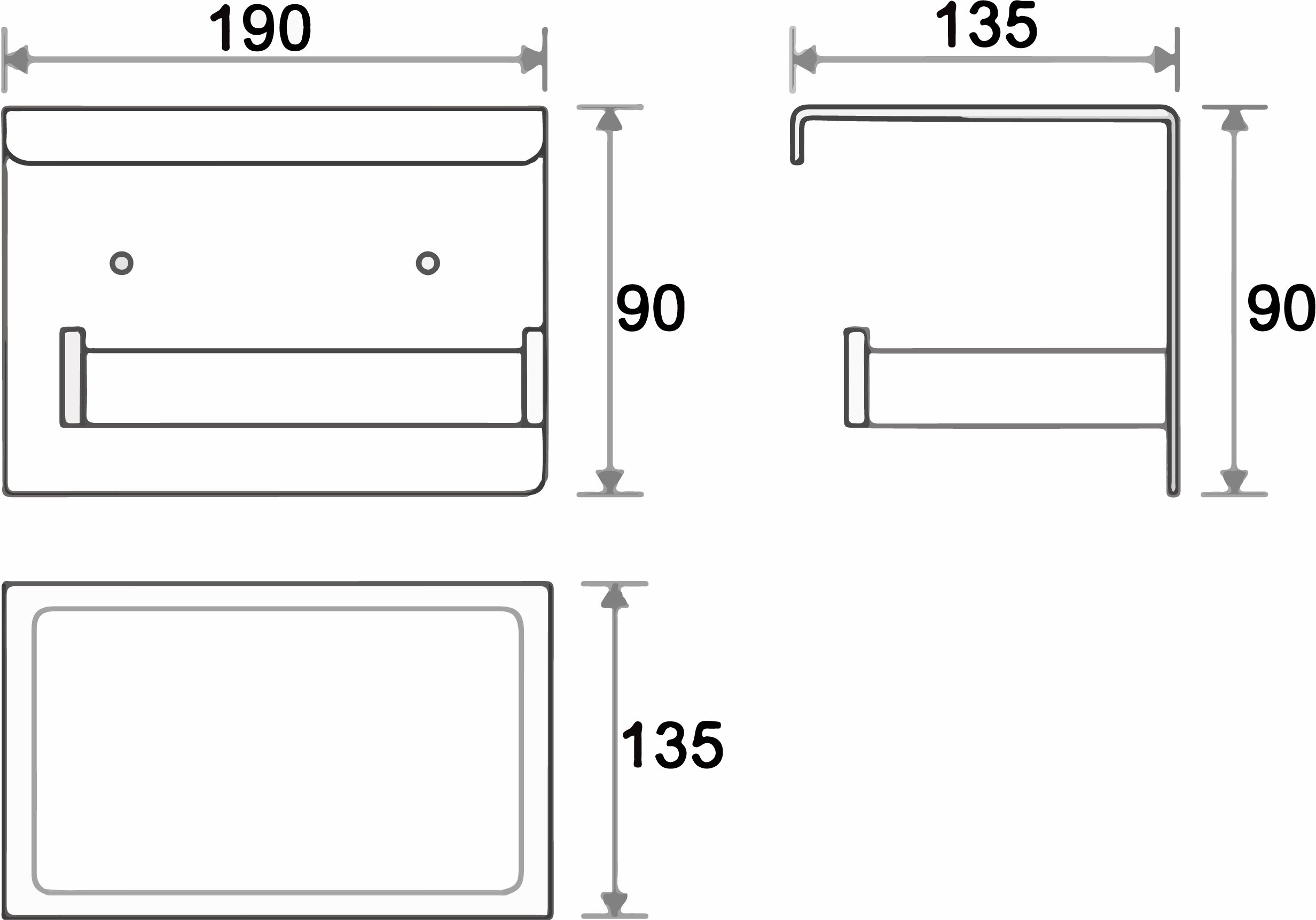 Держатель туалетной бумаги Boheme New Venturo 10311-G с полкой для телефона - 1