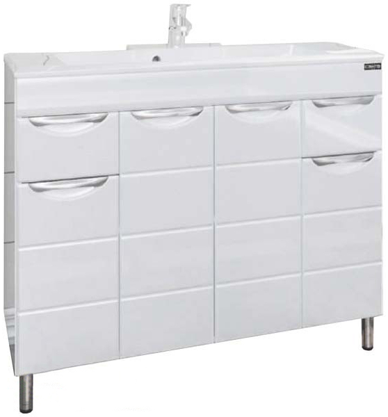 Тумба с раковиной Санта Родос 100 белый - 4