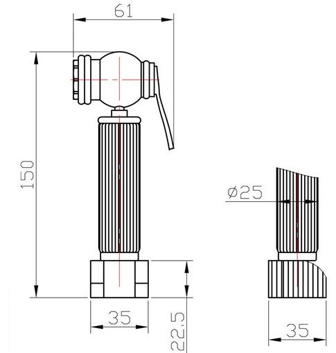 Гигиенический душ Zorg Antic AZR P007 Bronze - 1