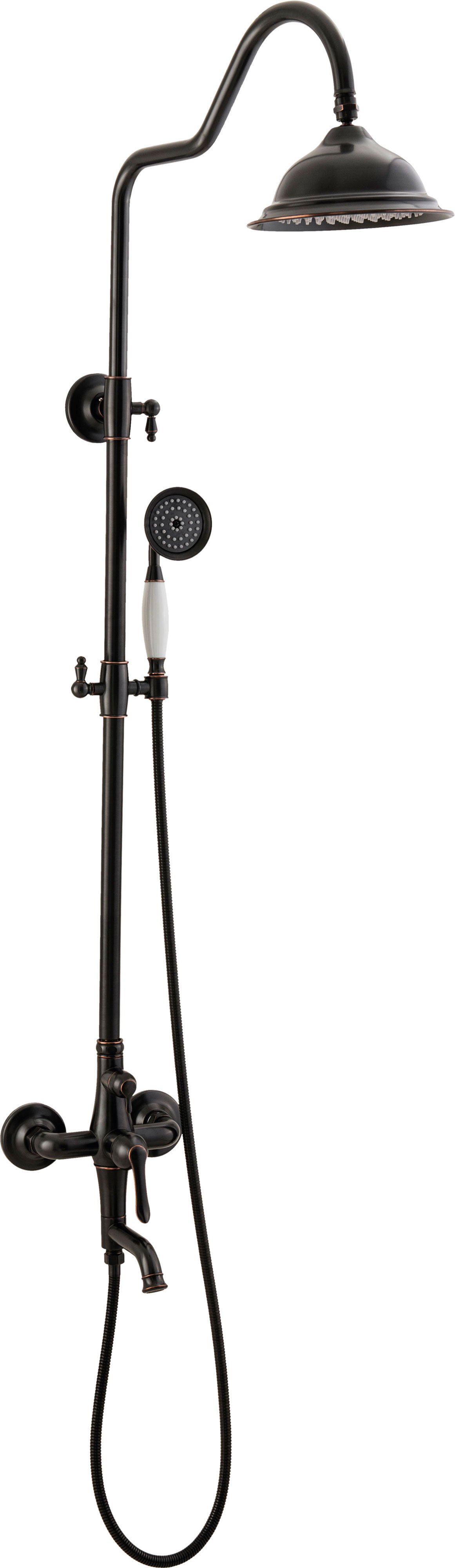 Душевая стойка GPD черный матовый DST27-O - 0