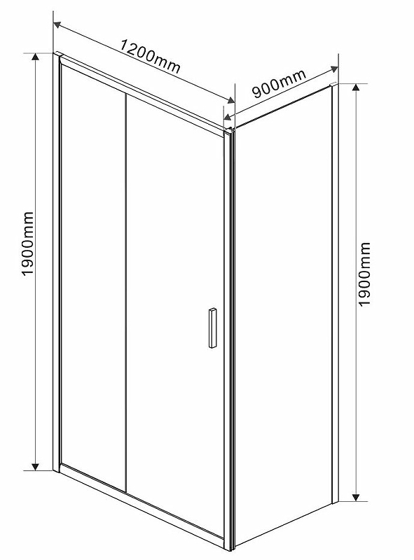 Душевой уголок Vincea Garda 120х90 черный стекло рифленое VSR-1G9012CHB - 1