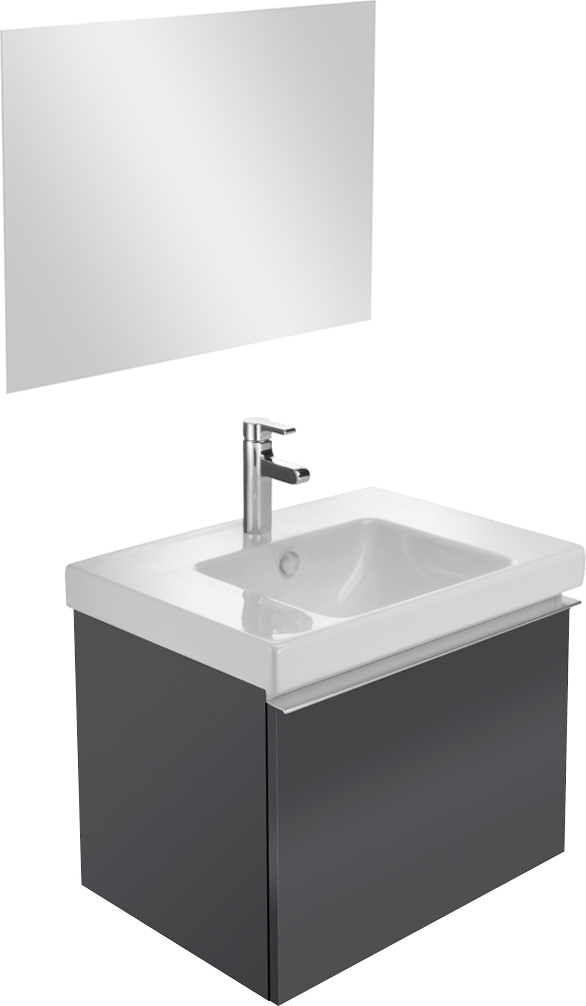 Мебель для ванной Jacob Delafon Odeon Up 70 серый антрацит - 0