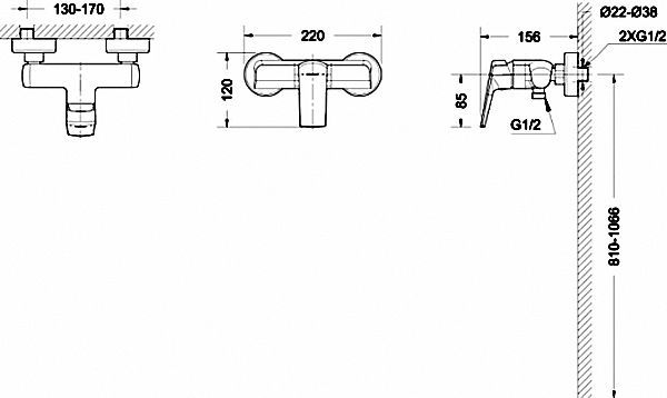 Смеситель Bravat Real F9121179CP-01 для душа - 3