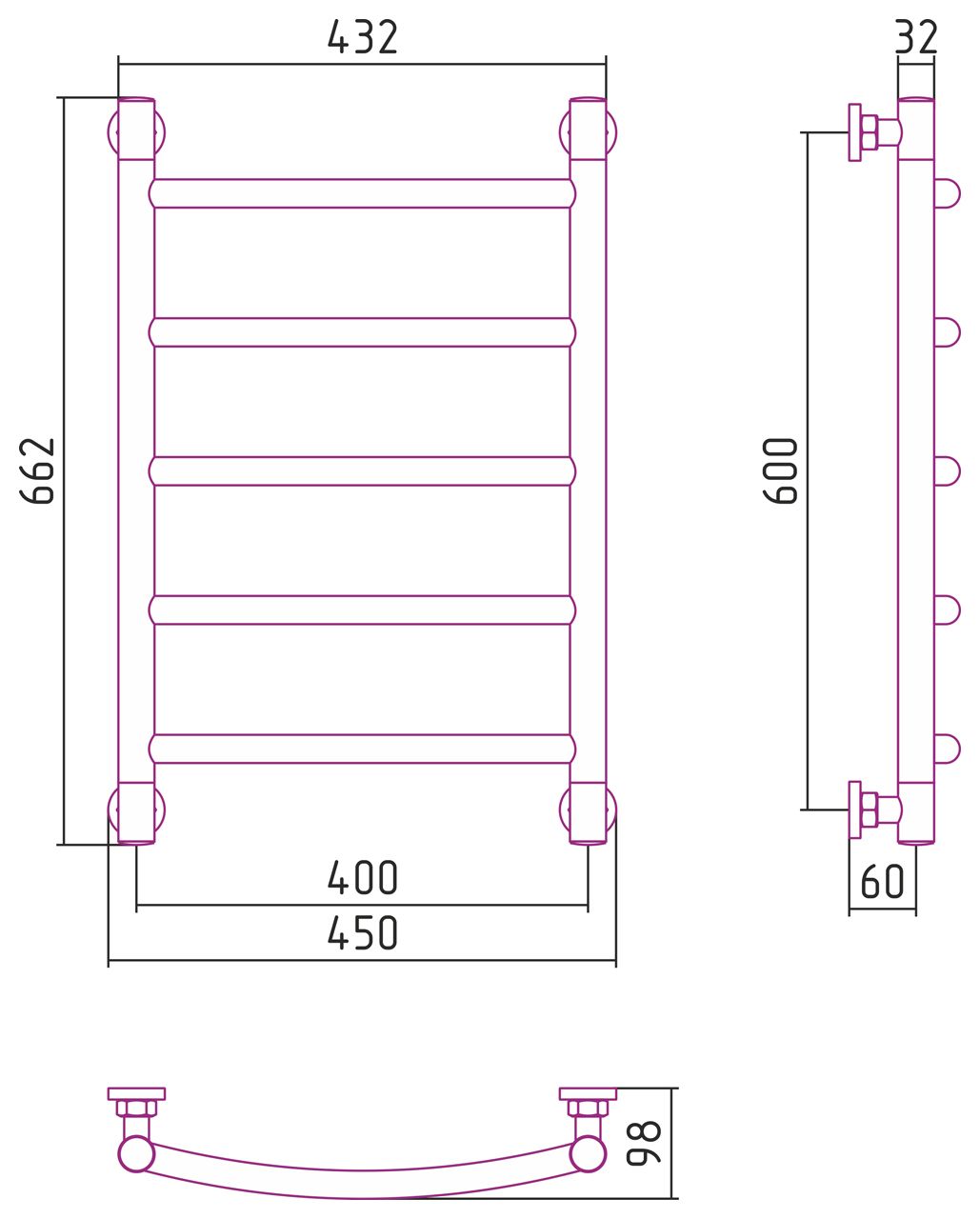Полотенцесушитель водяной ДР 