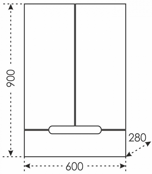 Комплект мебели Санта Лондон с двойной раковиной 100 белый  - 11