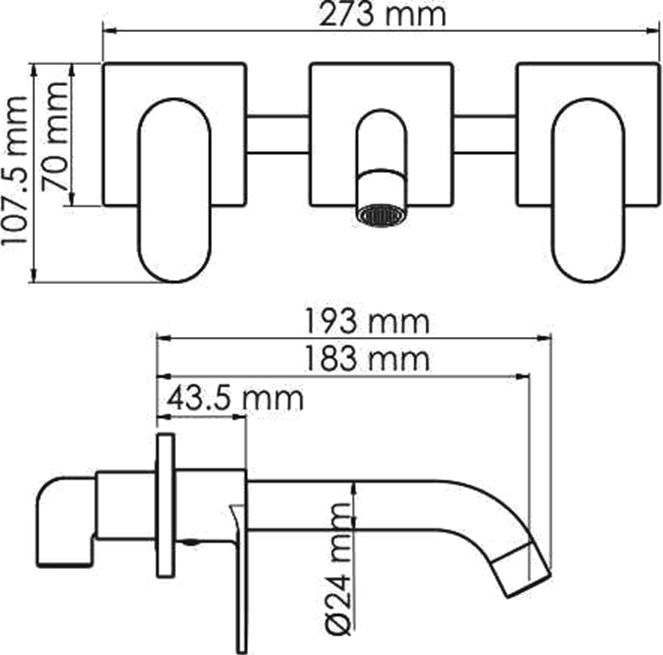 Смеситель Wasserkraft Elbe 7445 для раковины, черный матовый - 2