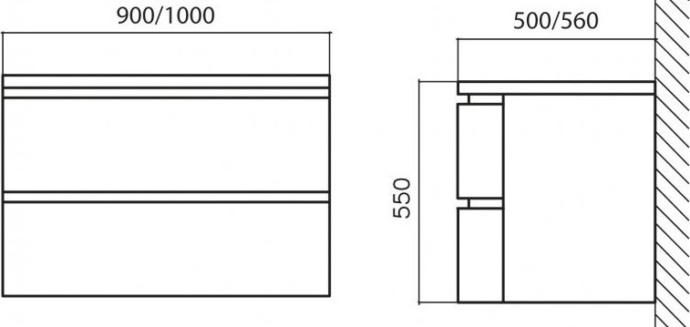 Тумба с раковиной Belbagno PROSPERO  BB1000DCS2C/SO-BB1000ARL - 3