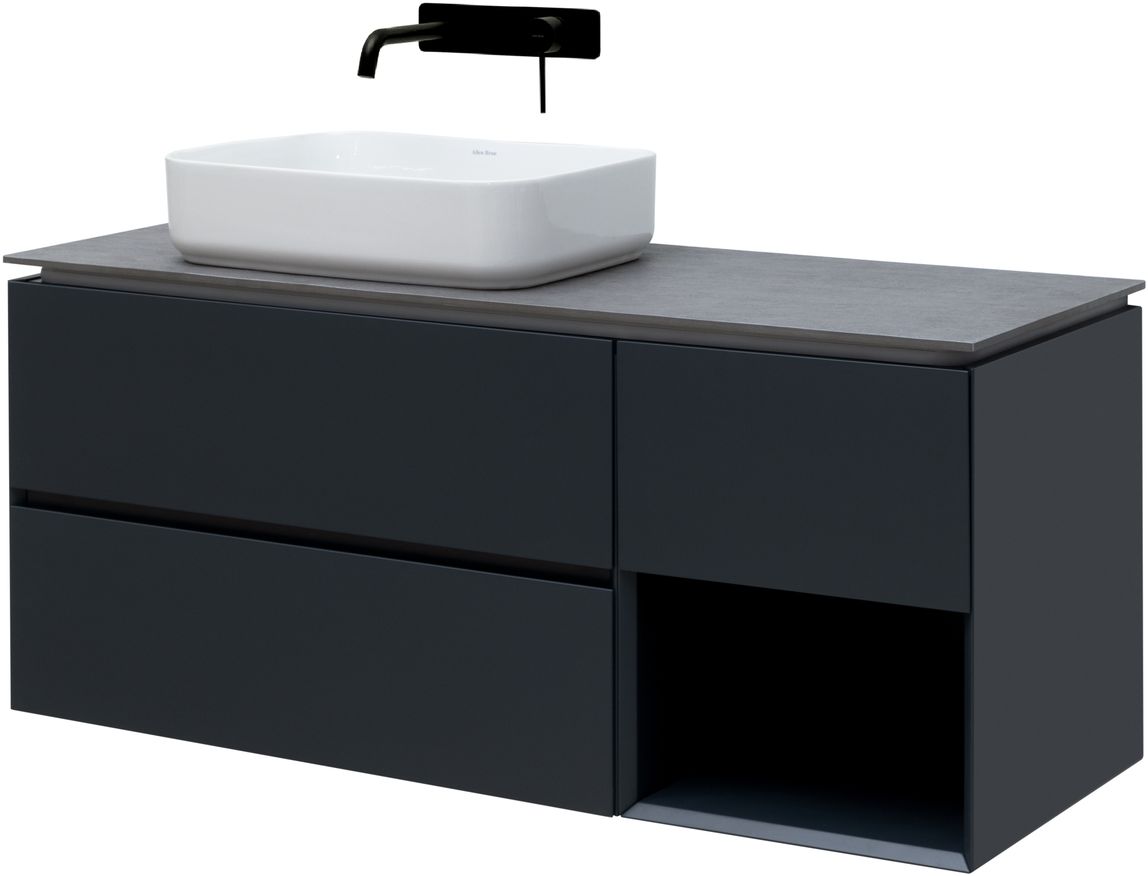Тумба под раковину Allen Brau Infinity 120 L черный матовый 1.21005.AM - 0