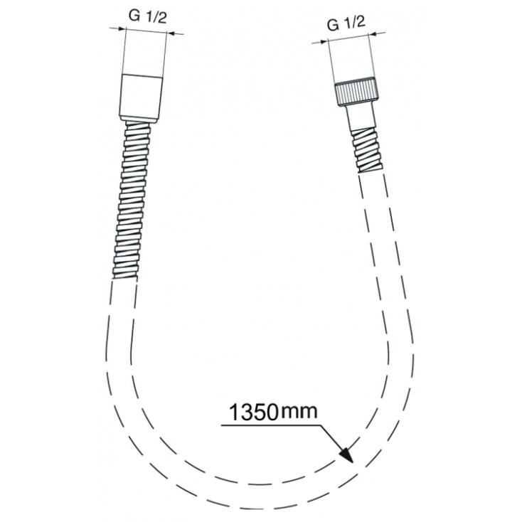 Душевой шланг Ideal Standard Ultraflex 135 хром  BG135AA - 1