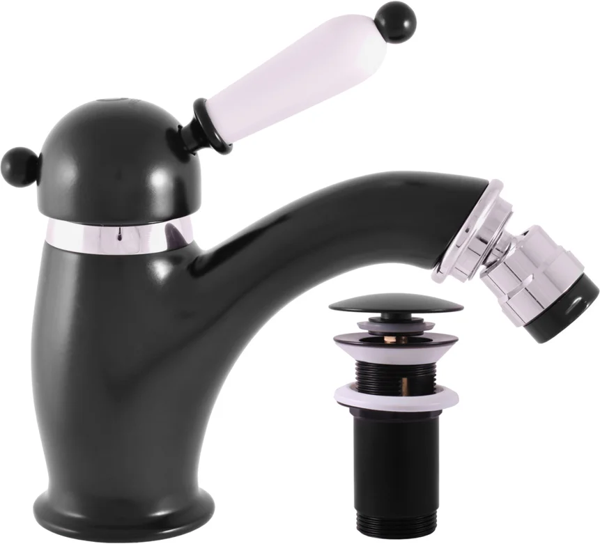 Смеситель для биде Rav Slezak Labe черный матовый - хром L545.5KCMATC - 1