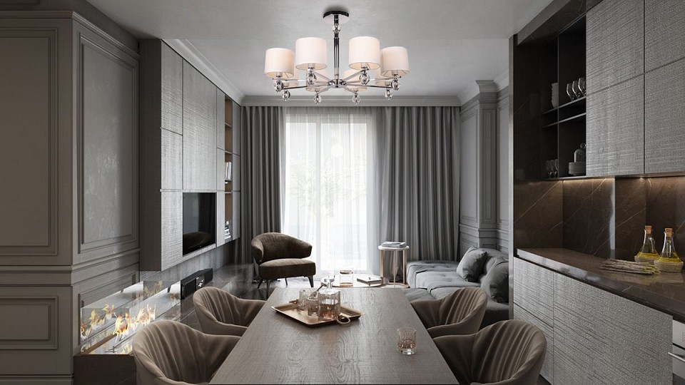 Люстра на штанге Escada Belief 667/8P - 1