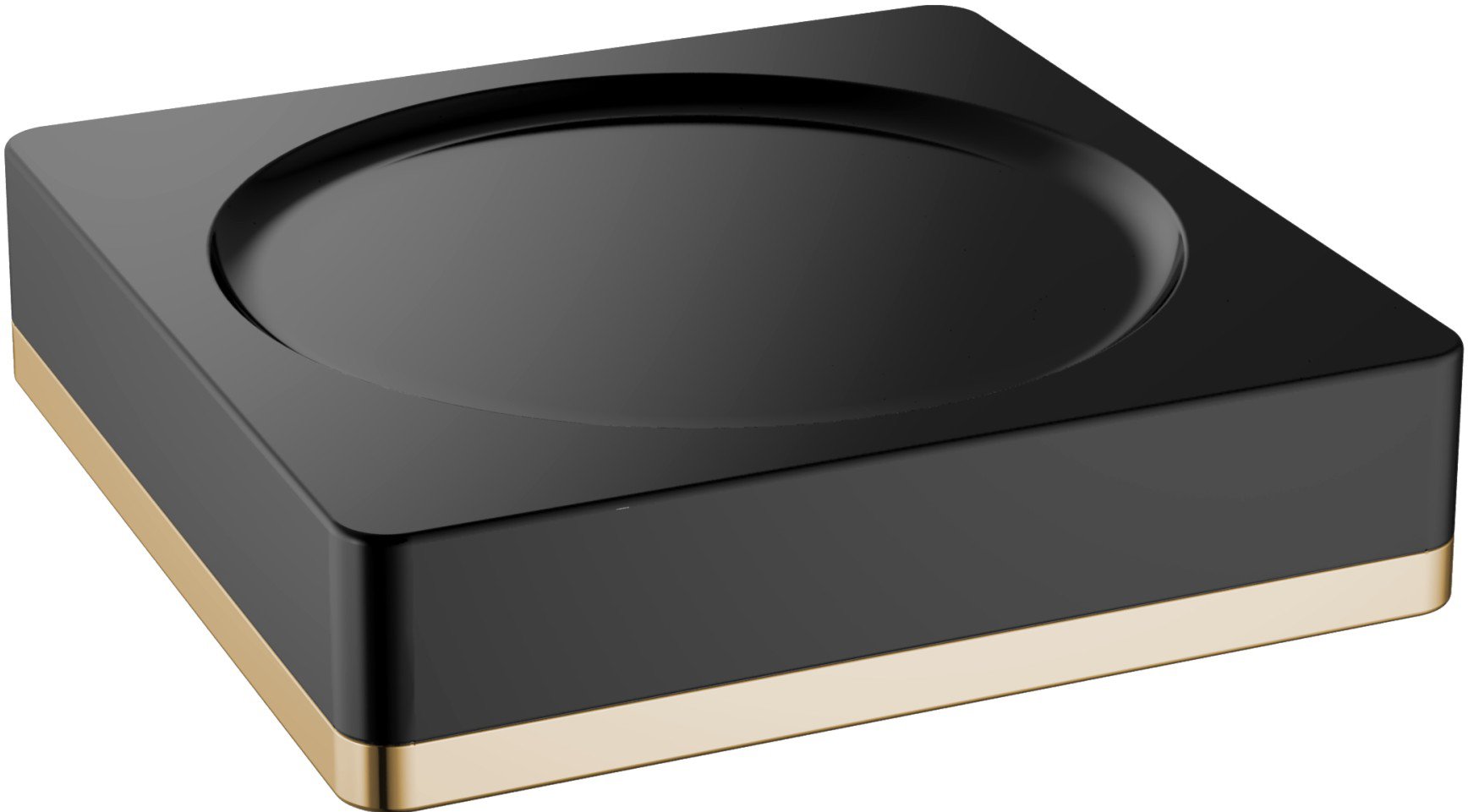 Мыльница настольная Boheme черная с золотом 10960-B-G - 0