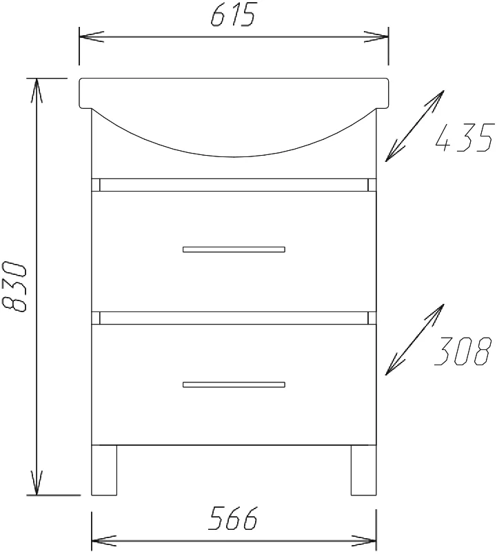Комплект мебели Onika Дельта 60 светлое дерево - 4