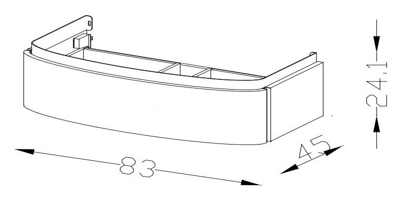 Тумба под раковину Jacob Delafon Presquile 83 см  EB1100-N21 - 2