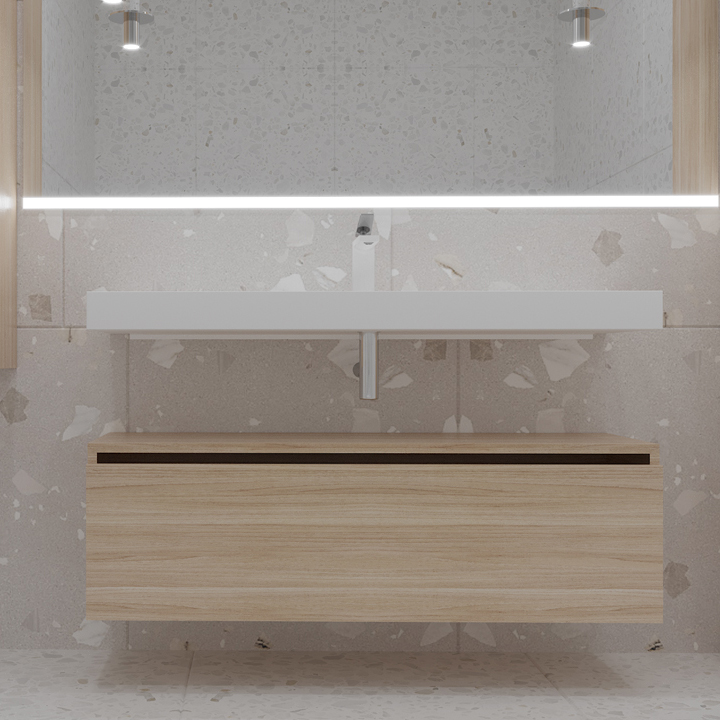 Тумба Armadi Art Flat Valessi Uno-S 120 подвесная светлое дерево 897-120-L - 0