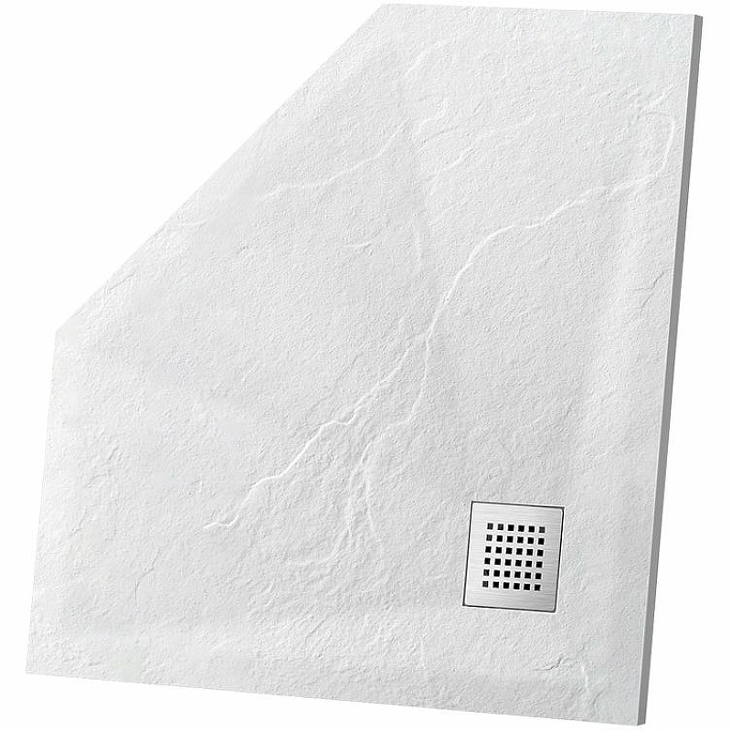 Душевой поддон из искусственного камня Vincea 100х100 белый VST-4SP1010W - 0