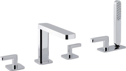 Смеситель Webert Living LV730401015 хром, на борт ванны - 0