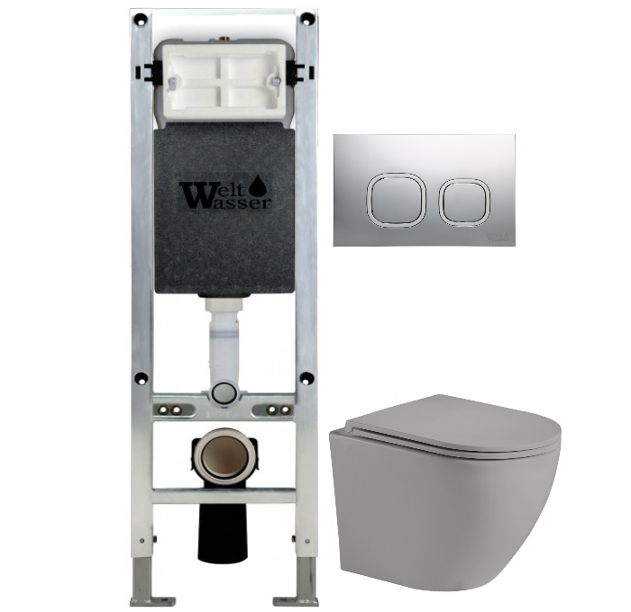 Комплект Weltwasser AMBERG 350 ST + MERZBACH 004 MT-GR + AMBERG RD-CR  10000006556 - 0