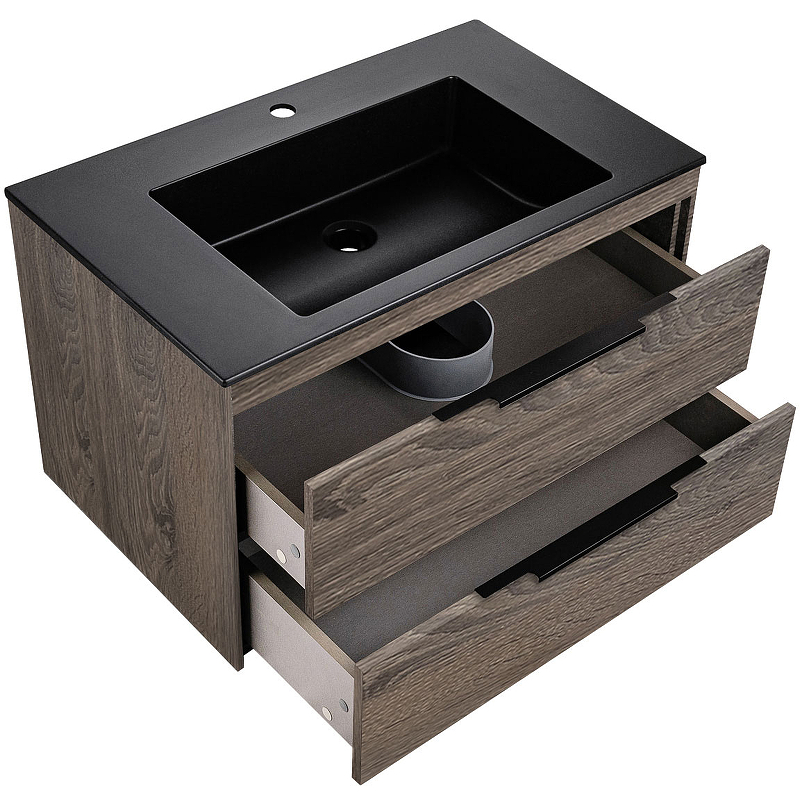 Тумба под раковину Vincea Chiara 80 темное дерево VMC-2C2800RO - 5