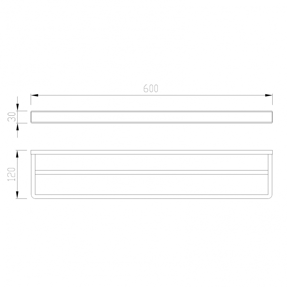 Полотенцедержатель двойной ABBER Westen черный матовый AA1756B - 1