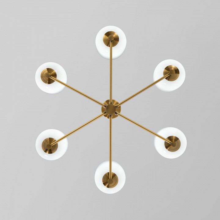 Люстра на штанге Eurosvet Loona 60161/6 латунь - 1