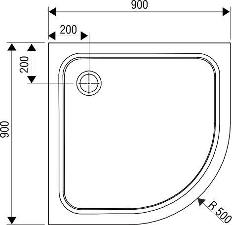 Душевой поддон Ravak Elipso Pro 90x90 см  XA247701010 - 3