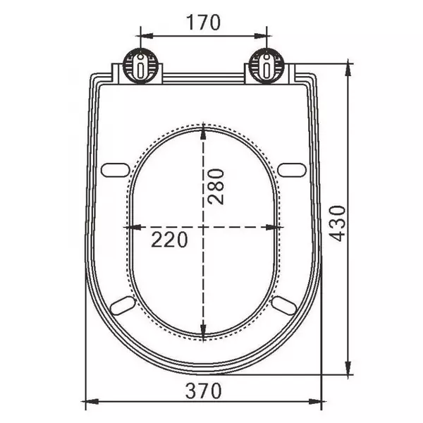 Сиденье для унитаза Esbano Garcia с системой микролифт, серый матовый  ZAESUPGARCGM3008 - 1