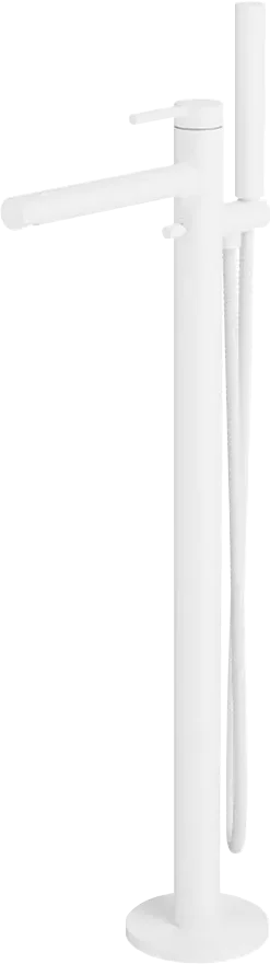 Смеситель напольный для ванны с душем Excellent Pi белый матовый AREX.1255WH - 0